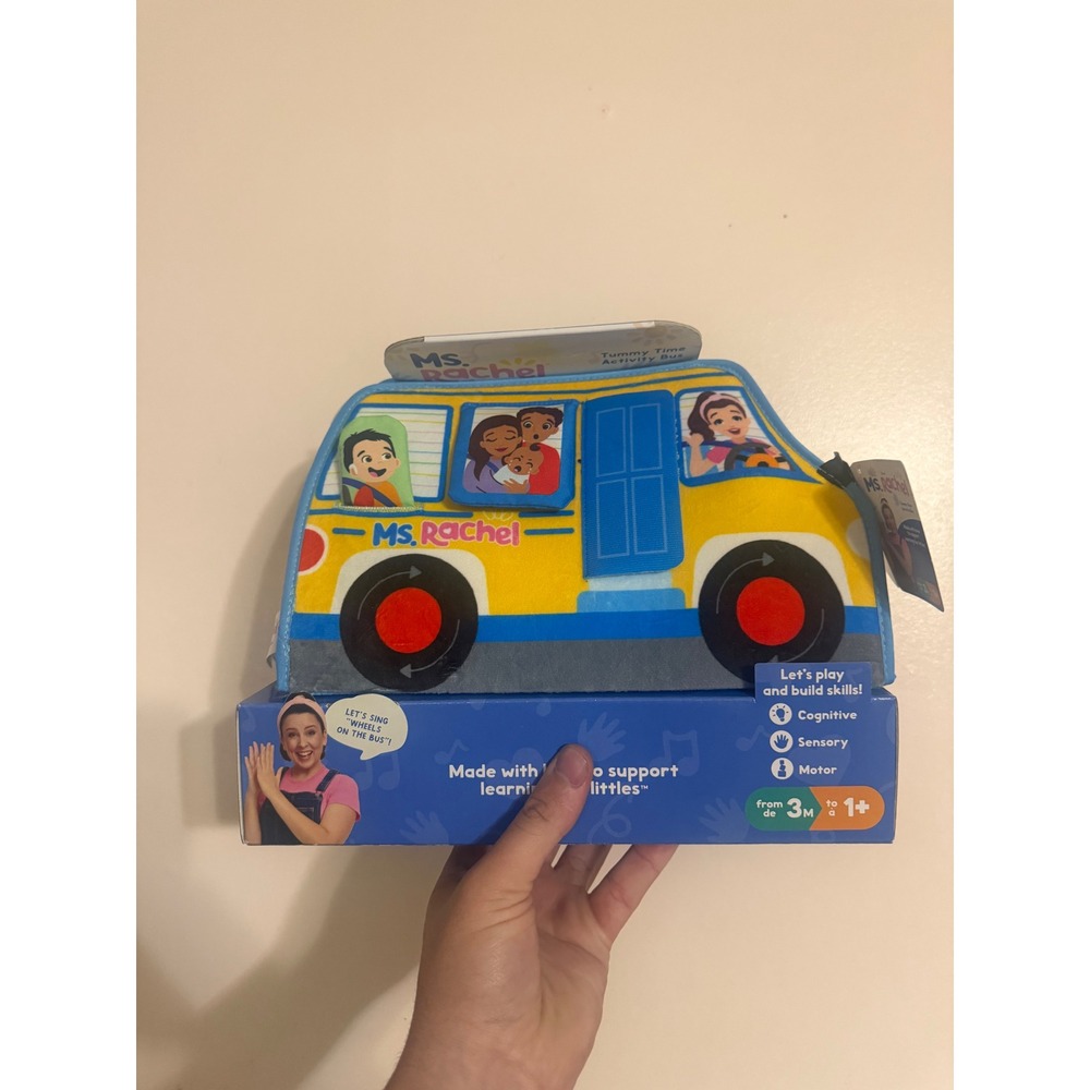Ms. Rachel Tummy Time Activity Bus GUND Baby Spin Master Sensory Toy New
